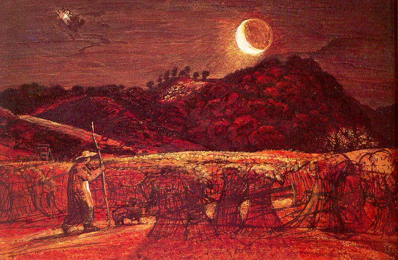 Palmer, Samuel Cornfield by Moonlight